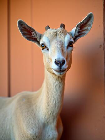 White goat at Riverland Farms